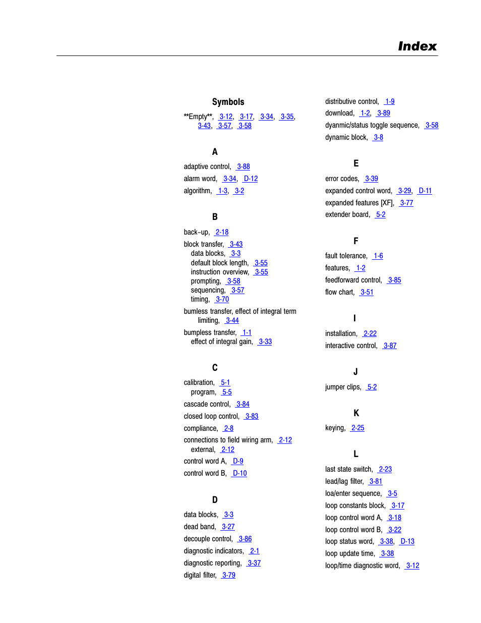 Index | Rockwell Automation 1771-PD PID MODULE (+DU) User Manual | Page 240 / 242