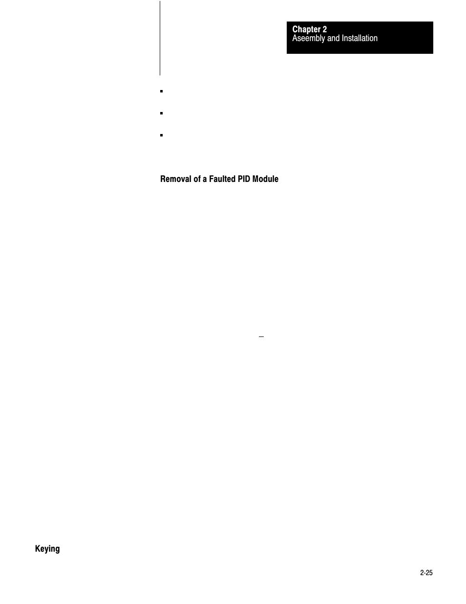 Keying, 2ć25 | Rockwell Automation 1771-PD PID MODULE (+DU) User Manual | Page 38 / 242