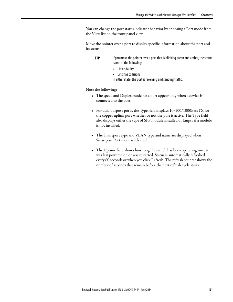 Rockwell Automation 1783-BMxxx Stratix 5700 Ethernet Managed Switches User Manual User Manual | Page 121 / 294