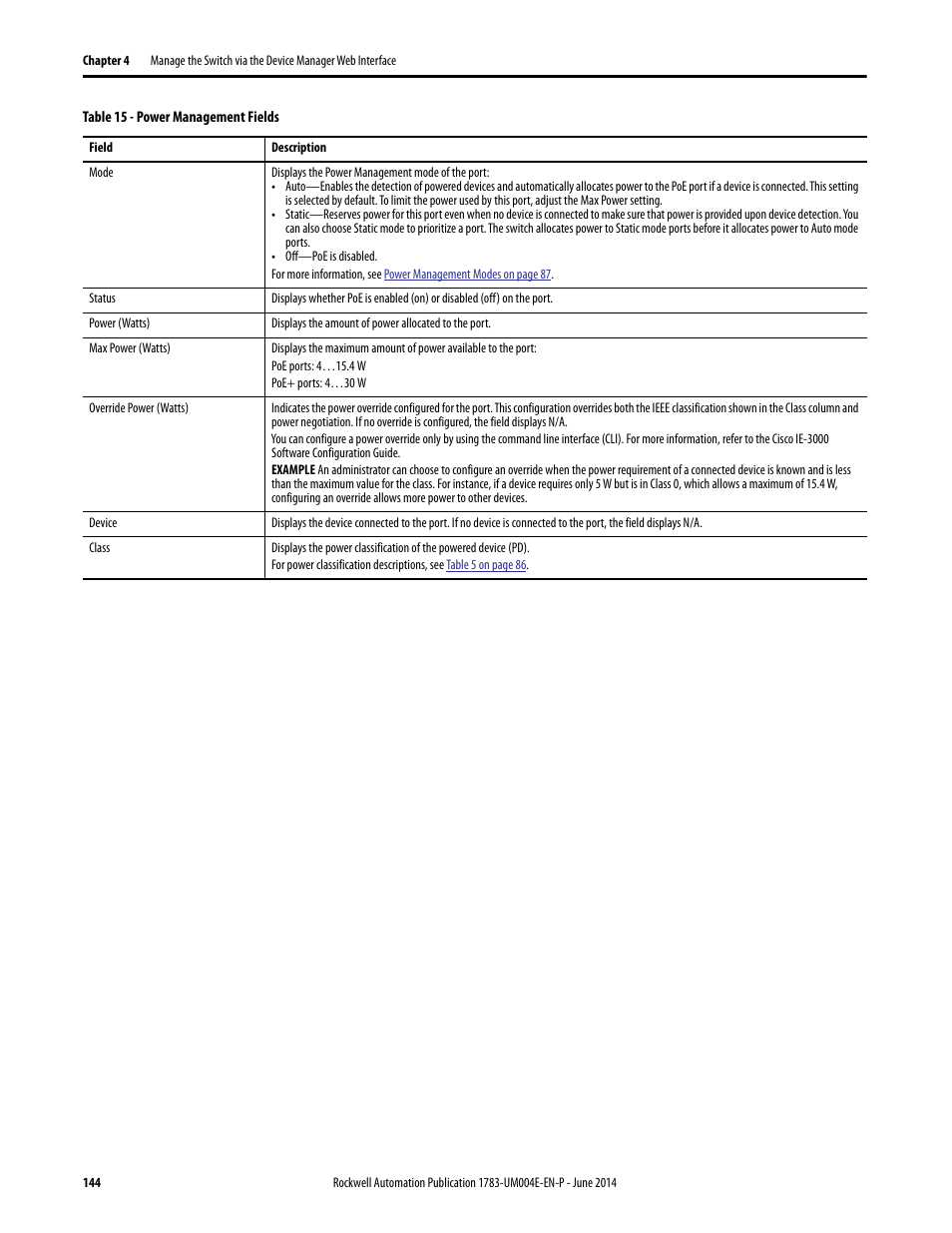 Rockwell Automation 1783-BMxxx Stratix 5700 Ethernet Managed Switches User Manual User Manual | Page 144 / 294