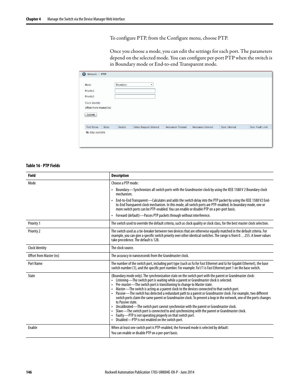 Rockwell Automation 1783-BMxxx Stratix 5700 Ethernet Managed Switches User Manual User Manual | Page 146 / 294