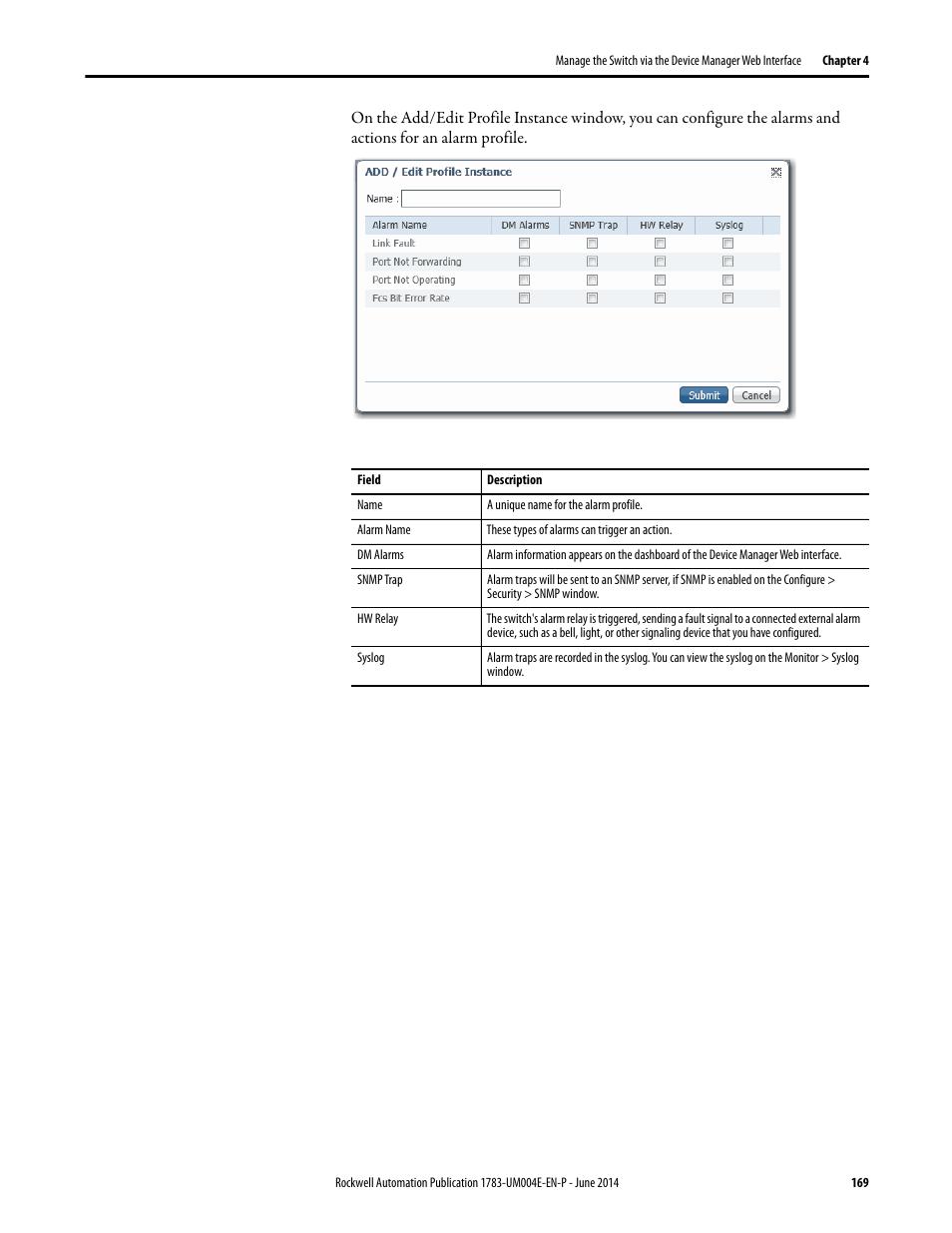 Rockwell Automation 1783-BMxxx Stratix 5700 Ethernet Managed Switches User Manual User Manual | Page 169 / 294