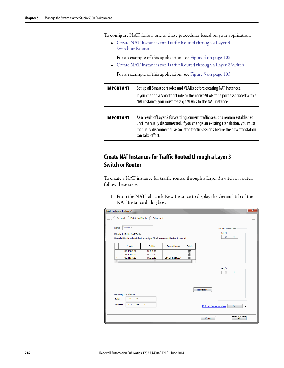 Rockwell Automation 1783-BMxxx Stratix 5700 Ethernet Managed Switches User Manual User Manual | Page 216 / 294