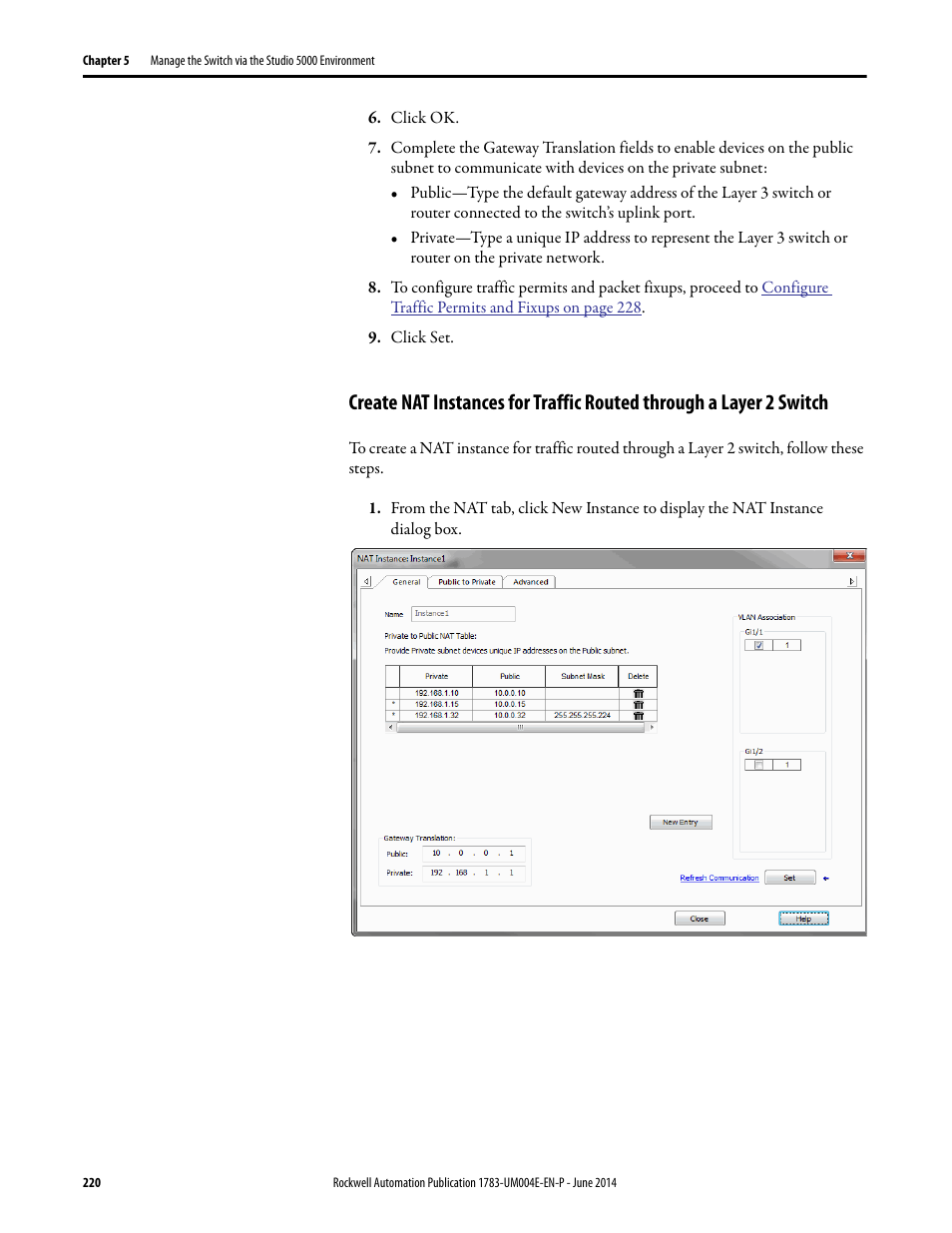 Rockwell Automation 1783-BMxxx Stratix 5700 Ethernet Managed Switches User Manual User Manual | Page 220 / 294