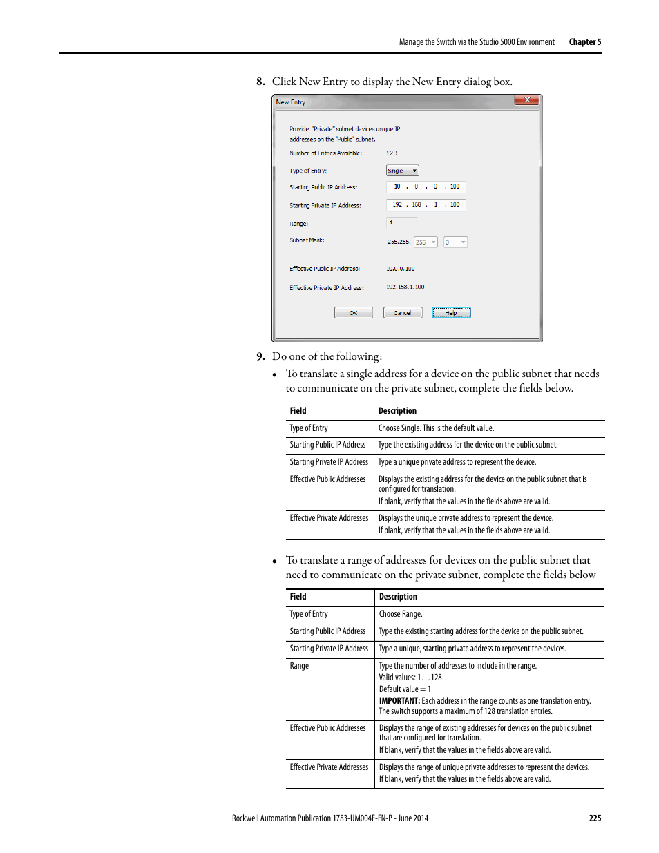 Rockwell Automation 1783-BMxxx Stratix 5700 Ethernet Managed Switches User Manual User Manual | Page 225 / 294