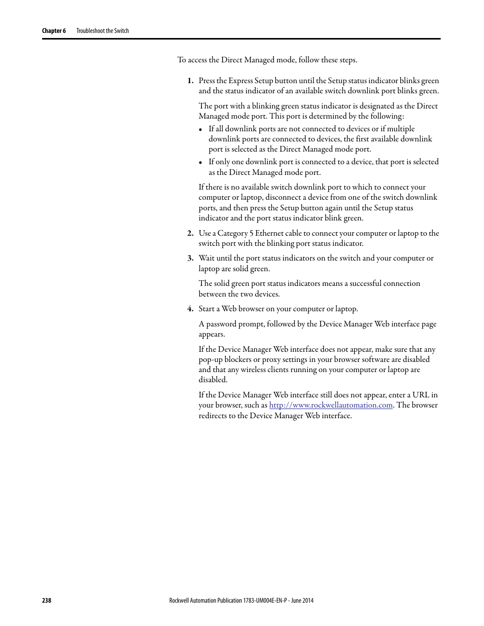Rockwell Automation 1783-BMxxx Stratix 5700 Ethernet Managed Switches User Manual User Manual | Page 238 / 294