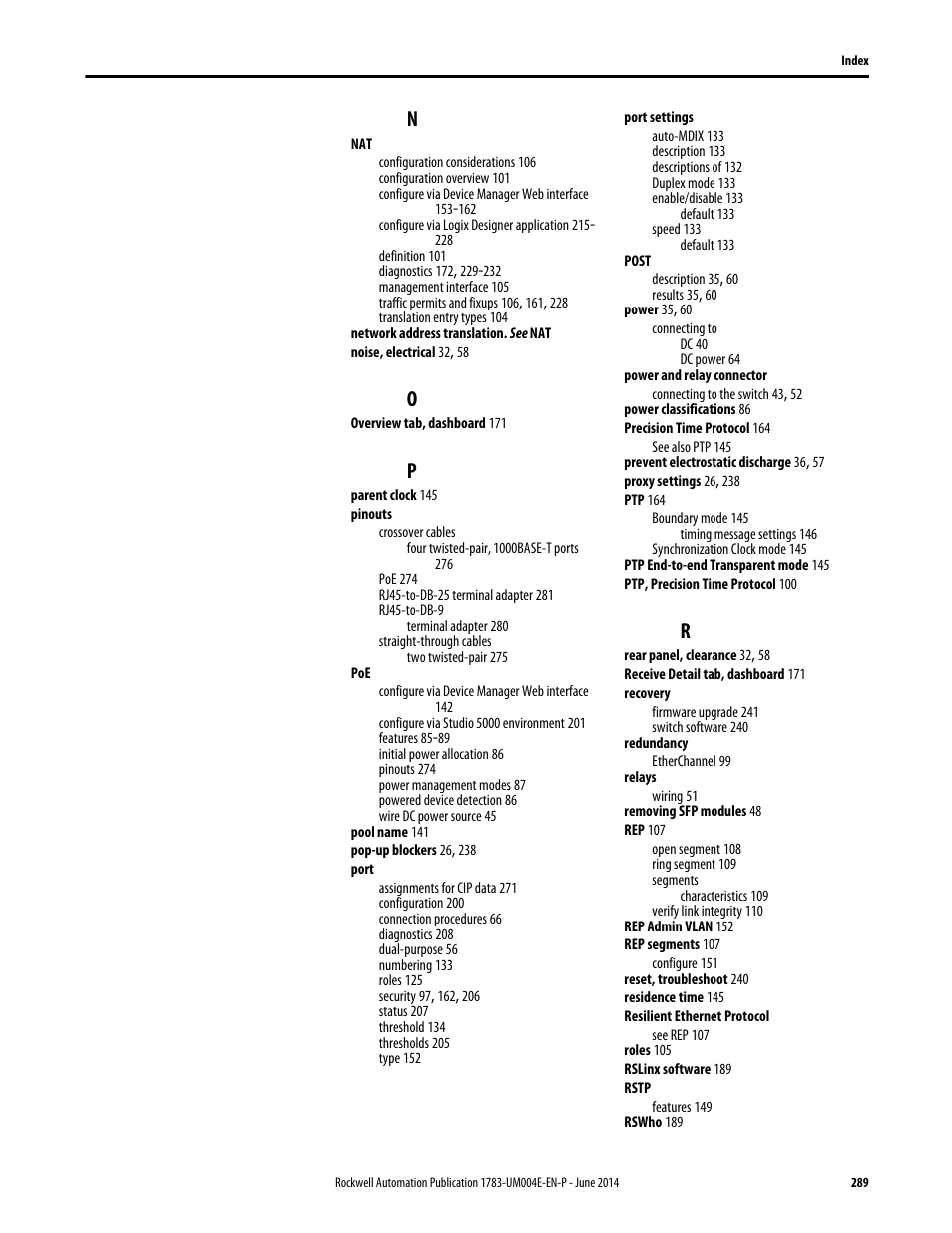 Rockwell Automation 1783-BMxxx Stratix 5700 Ethernet Managed Switches User Manual User Manual | Page 289 / 294