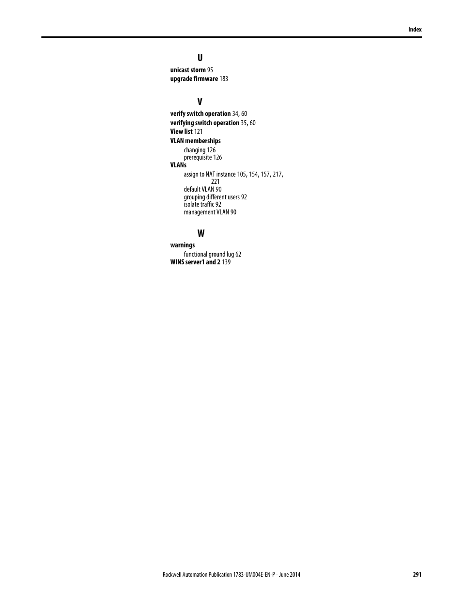 Rockwell Automation 1783-BMxxx Stratix 5700 Ethernet Managed Switches User Manual User Manual | Page 291 / 294