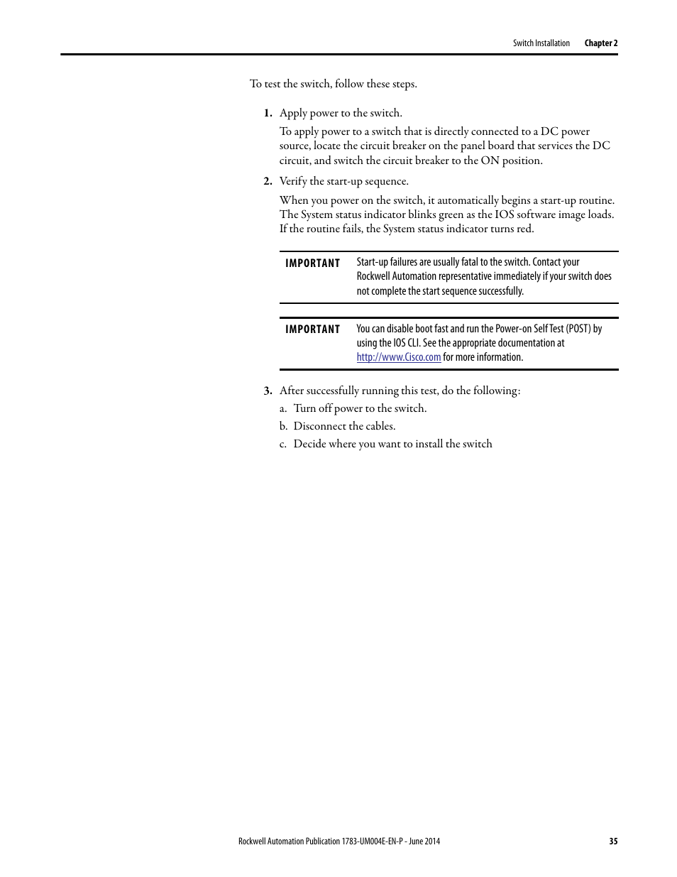 Rockwell Automation 1783-BMxxx Stratix 5700 Ethernet Managed Switches User Manual User Manual | Page 35 / 294