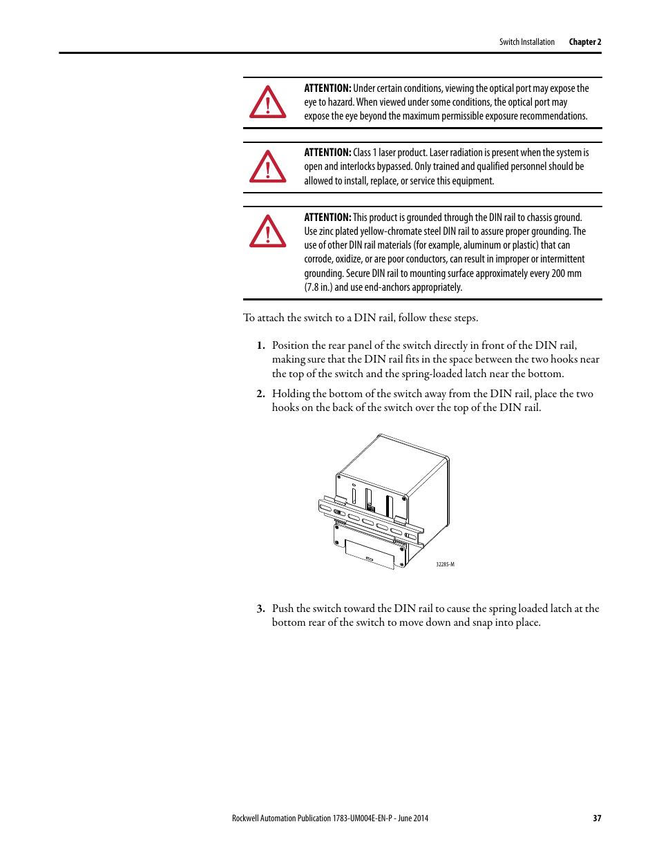 Rockwell Automation 1783-BMxxx Stratix 5700 Ethernet Managed Switches User Manual User Manual | Page 37 / 294