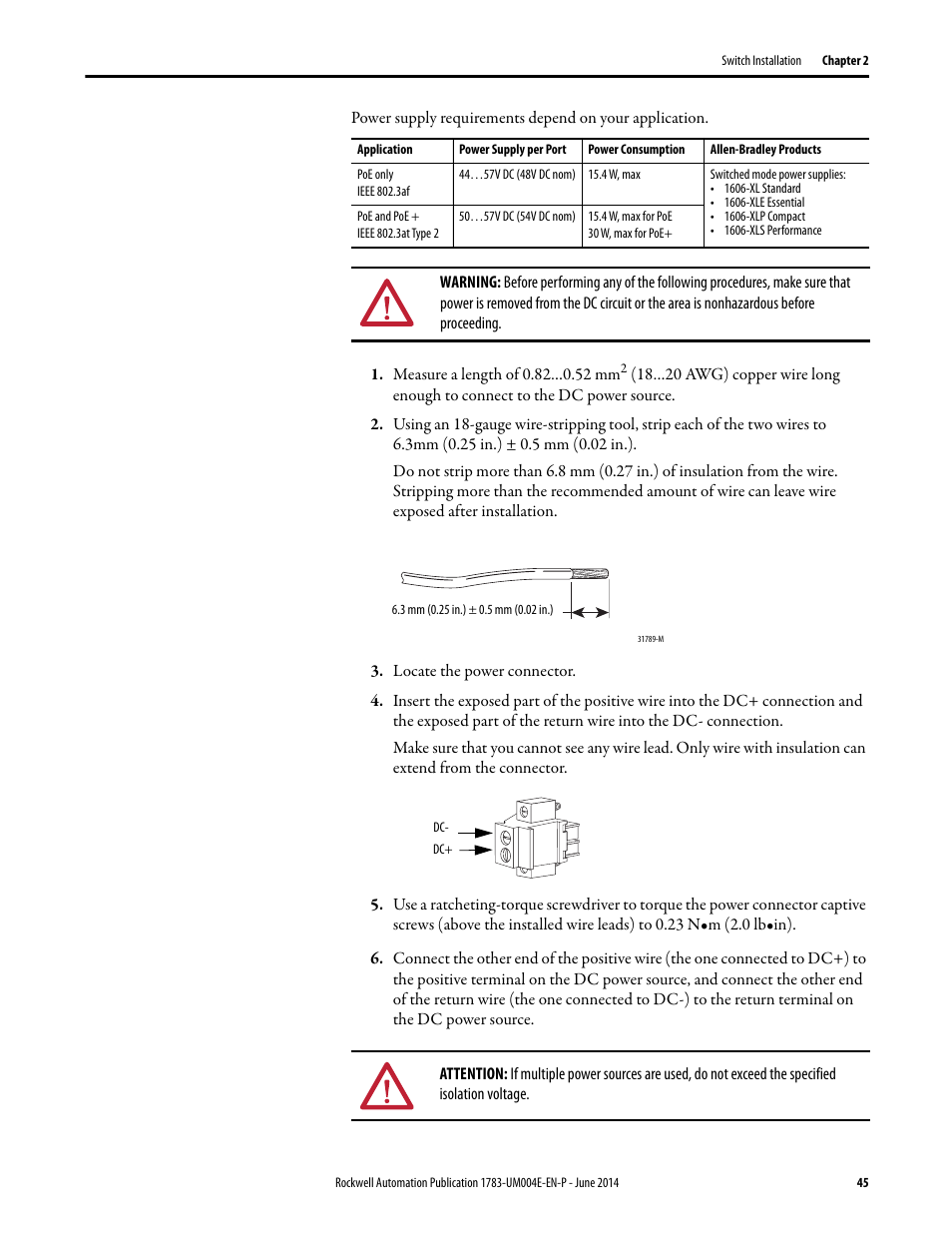 Rockwell Automation 1783-BMxxx Stratix 5700 Ethernet Managed Switches User Manual User Manual | Page 45 / 294