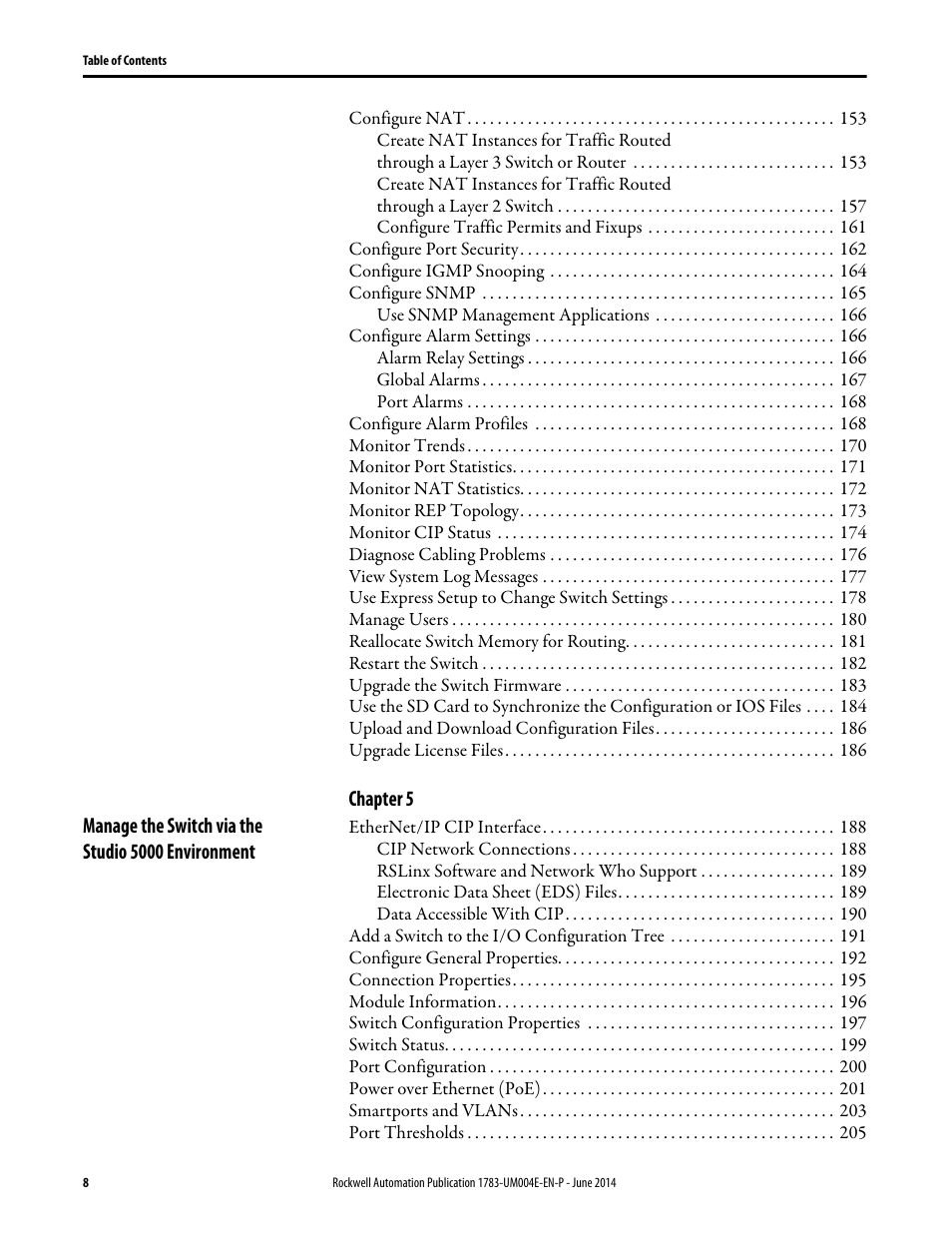 Rockwell Automation 1783-BMxxx Stratix 5700 Ethernet Managed Switches User Manual User Manual | Page 8 / 294