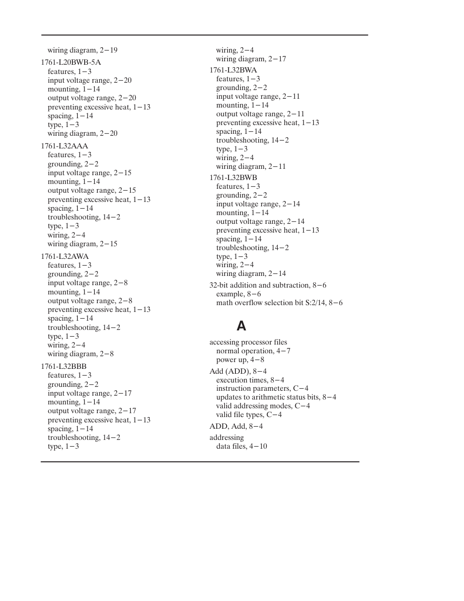 Rockwell Automation 1761 MicroLogix 1000 Programmable Controllers User Manual | Page 406 / 422