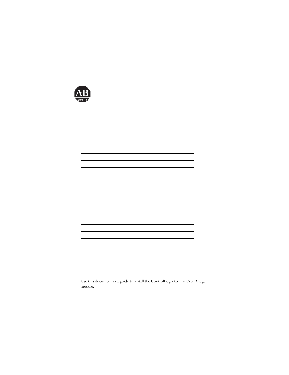 Rockwell Automation 1756-CNB ControlLogix ControlNet Bridge Module, Series E Installation Instructions User Manual | 36 pages