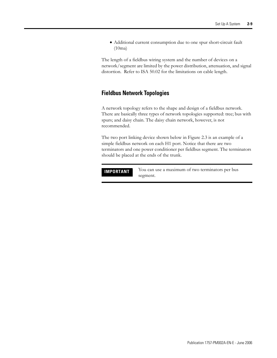 Fieldbus network topologies | Rockwell Automation 1757-FFLD Linking Device Configuration Manual User Manual | Page 19 / 150