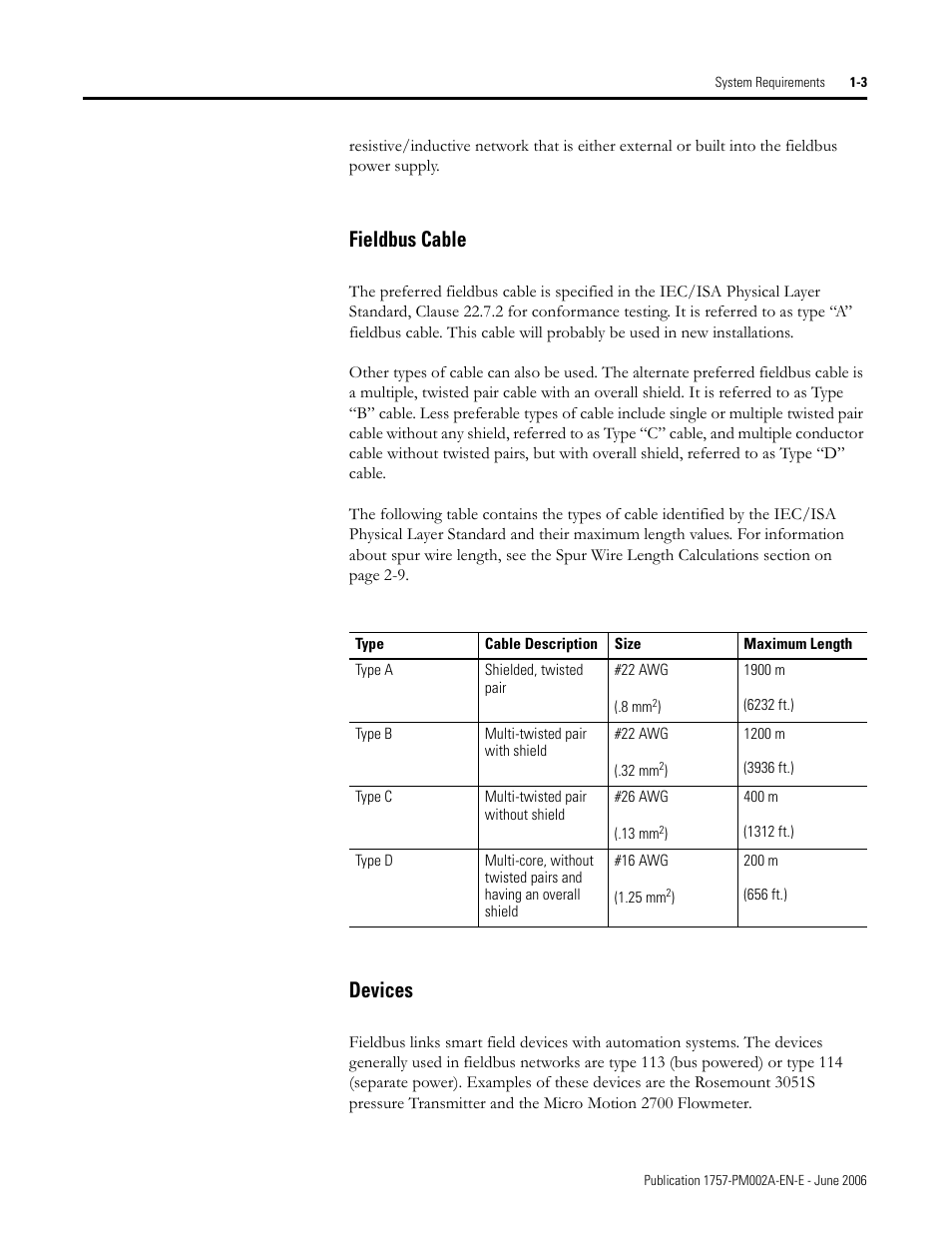 Fieldbus cable, Devices | Rockwell Automation 1757-FFLD Linking Device Configuration Manual User Manual | Page 7 / 150