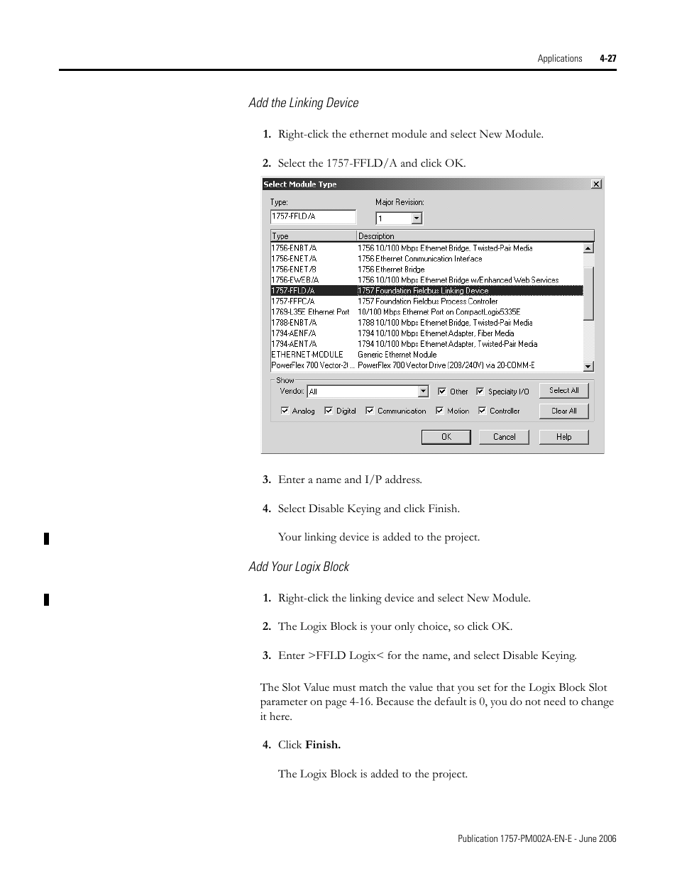 Rockwell Automation 1757-FFLD Linking Device Configuration Manual User Manual | Page 81 / 150