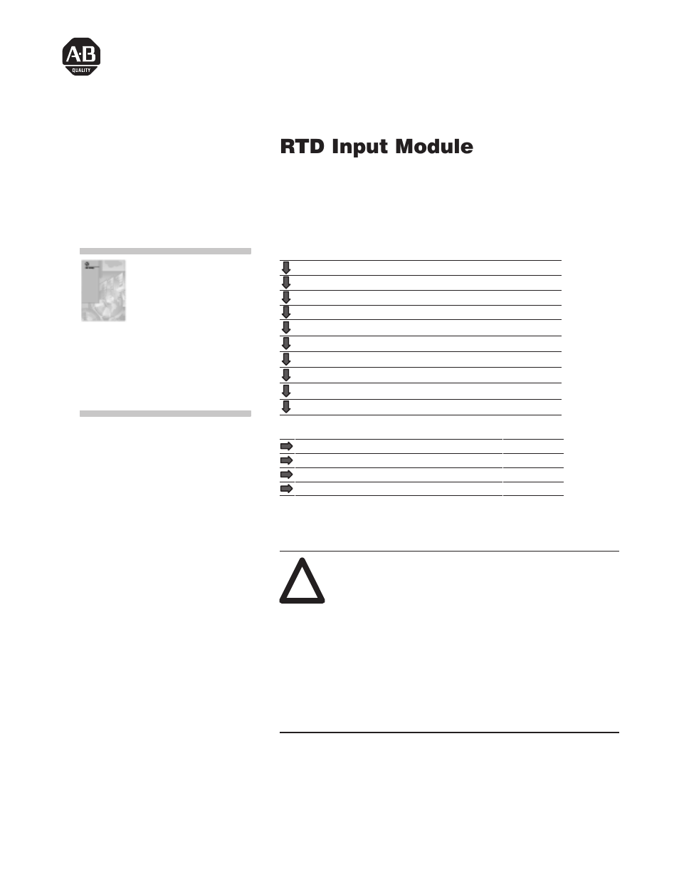 Rockwell Automation 1771-IR INSTL.INSTR RTD INPUT MODULE User Manual | 12 pages