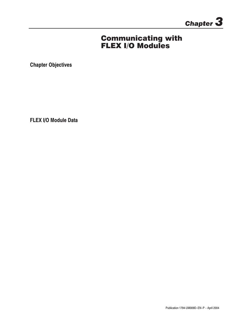Communicating with flex i/o modules, Chapter | Rockwell Automation 1794-ASB/E Remote I/O Adapter Module User Manual User Manual | Page 35 / 72