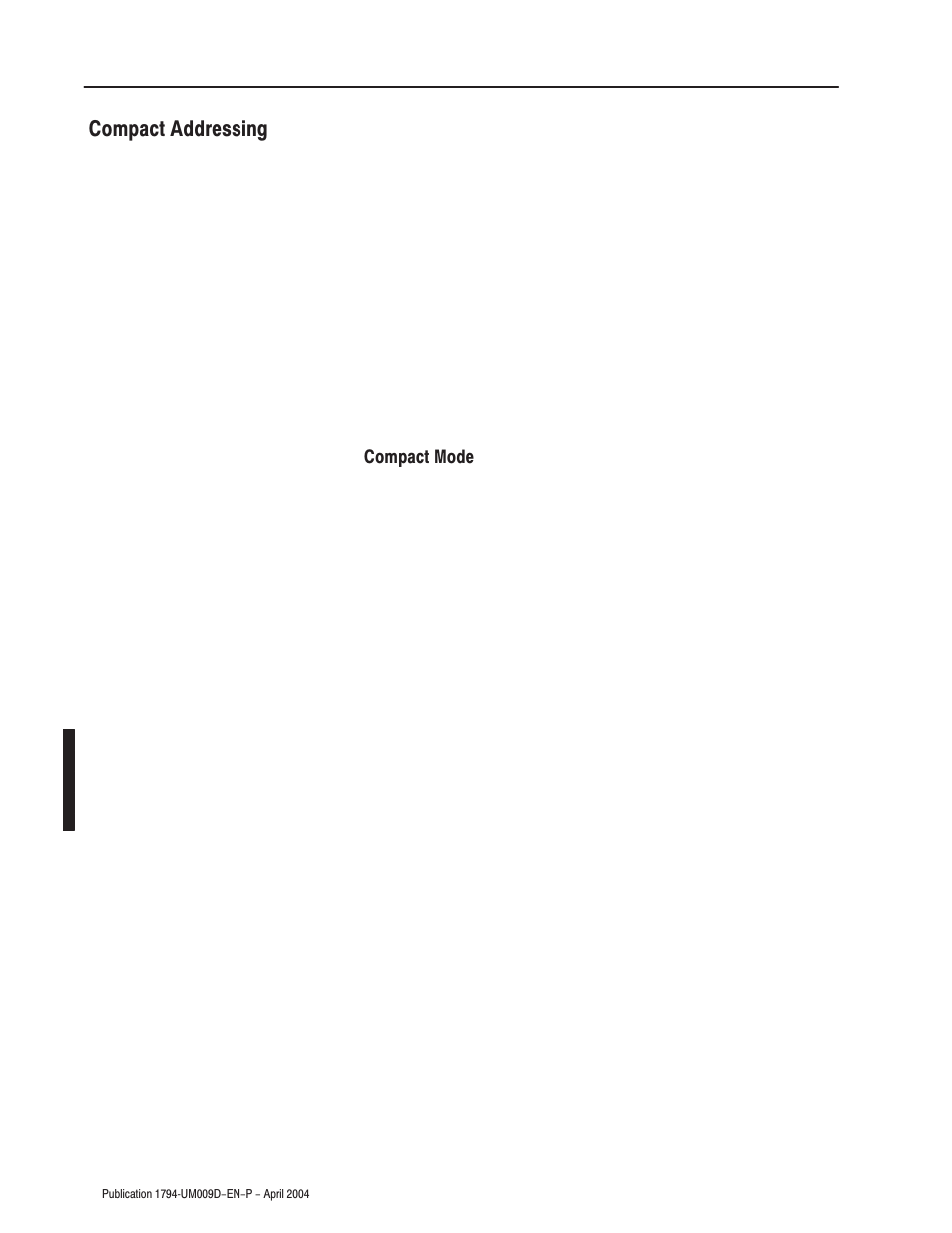 Compact addressing | Rockwell Automation 1794-ASB/E Remote I/O Adapter Module User Manual User Manual | Page 42 / 72