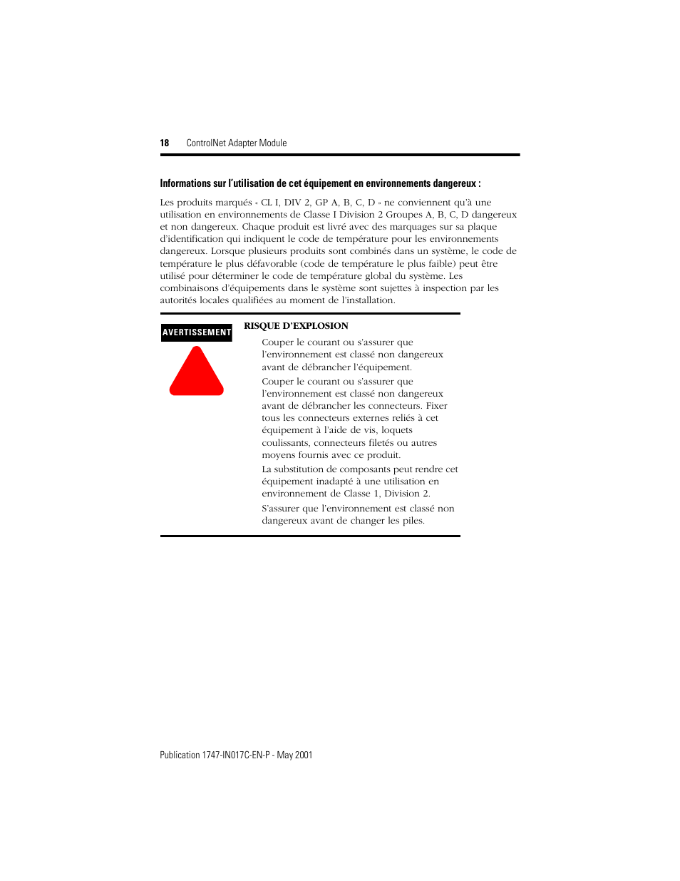 Rockwell Automation 1747-ACNR15 ControlNet Adapter Module Installation Instructions User Manual | Page 18 / 20