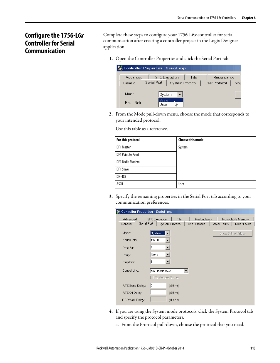 Rockwell Automation 1756-L6x_L7x ControlLogix System User Manual User Manual | Page 113 / 212