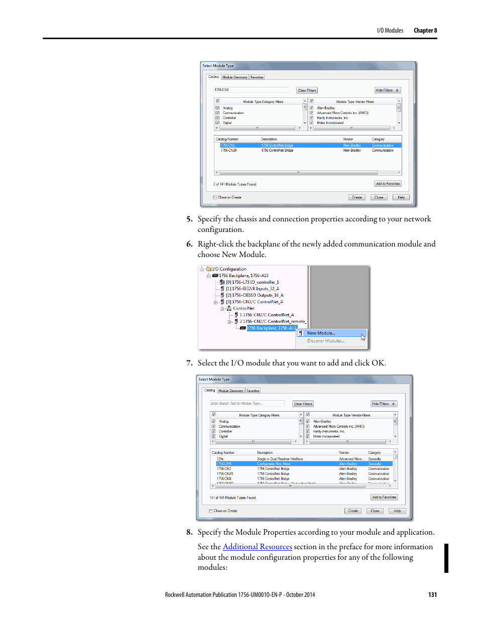 Rockwell Automation 1756-L6x_L7x ControlLogix System User Manual User Manual | Page 131 / 212