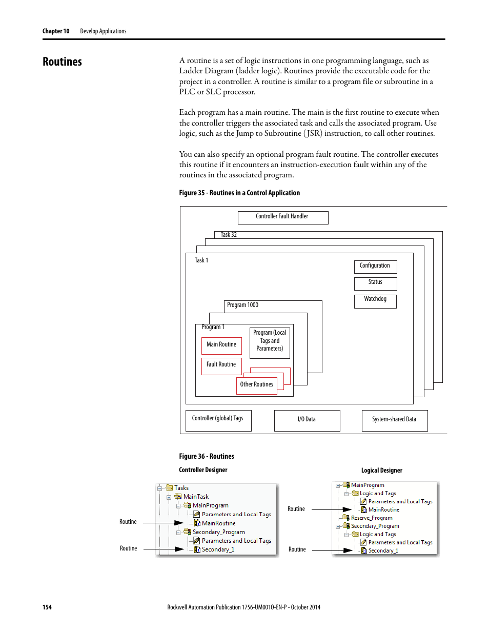Routines | Rockwell Automation 1756-L6x_L7x ControlLogix System User Manual User Manual | Page 154 / 212