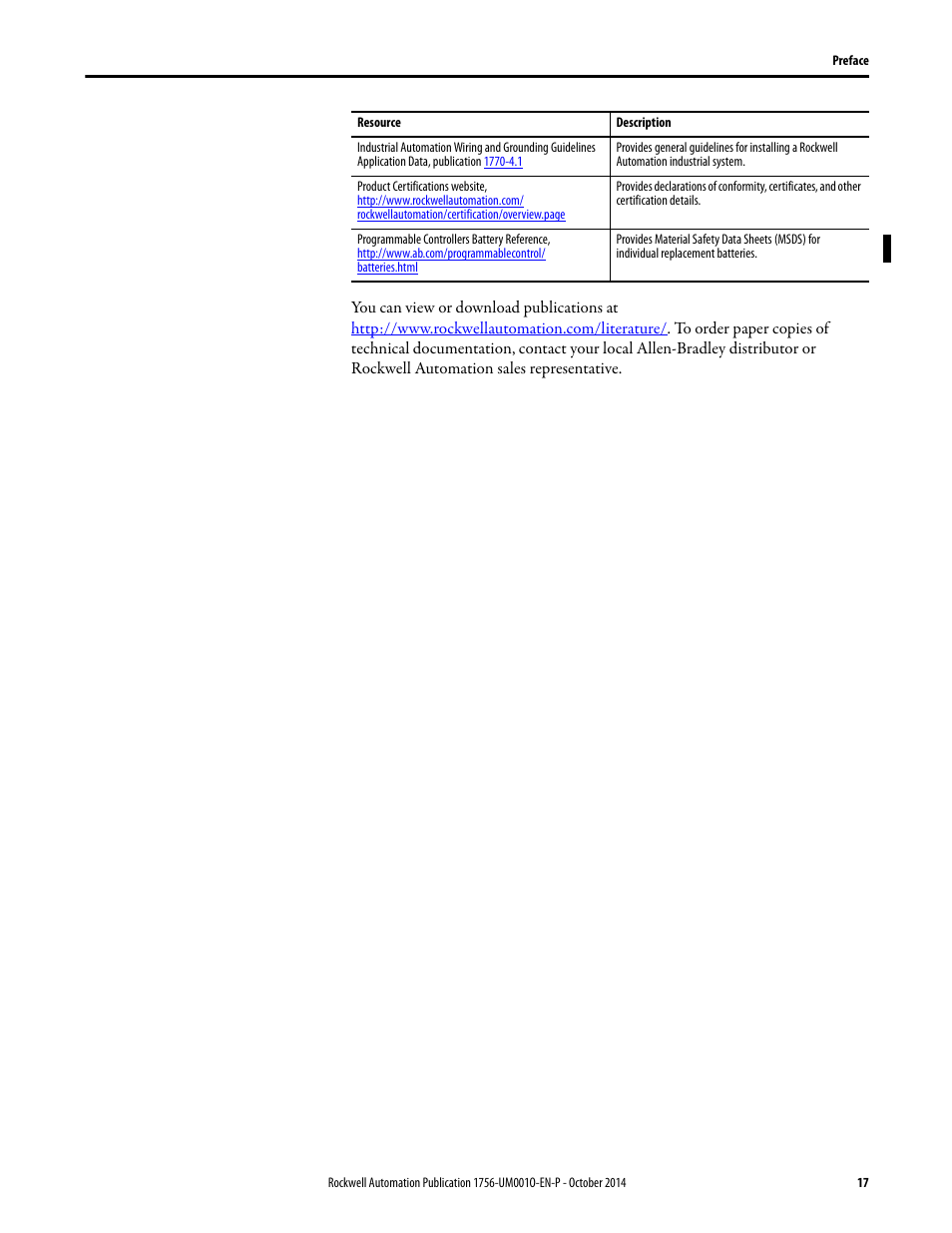 Rockwell Automation 1756-L6x_L7x ControlLogix System User Manual User Manual | Page 17 / 212