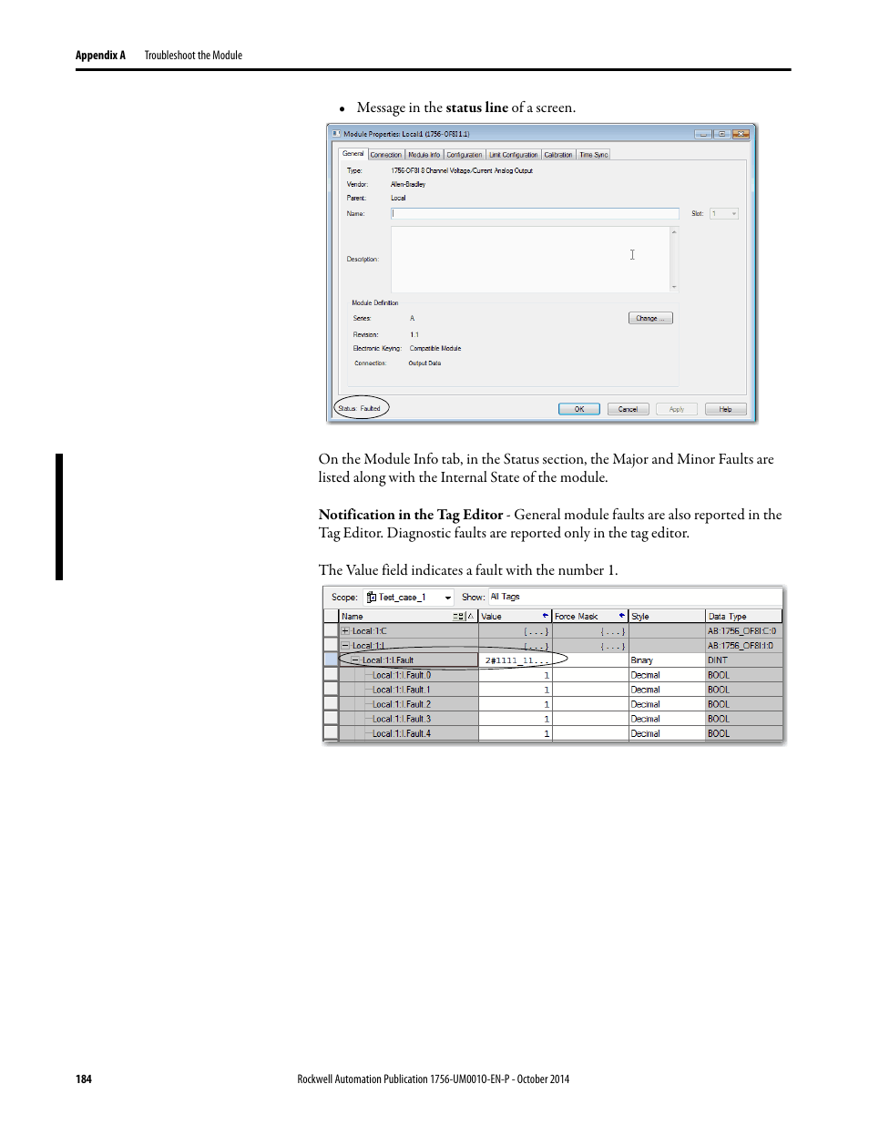 Rockwell Automation 1756-L6x_L7x ControlLogix System User Manual User Manual | Page 184 / 212