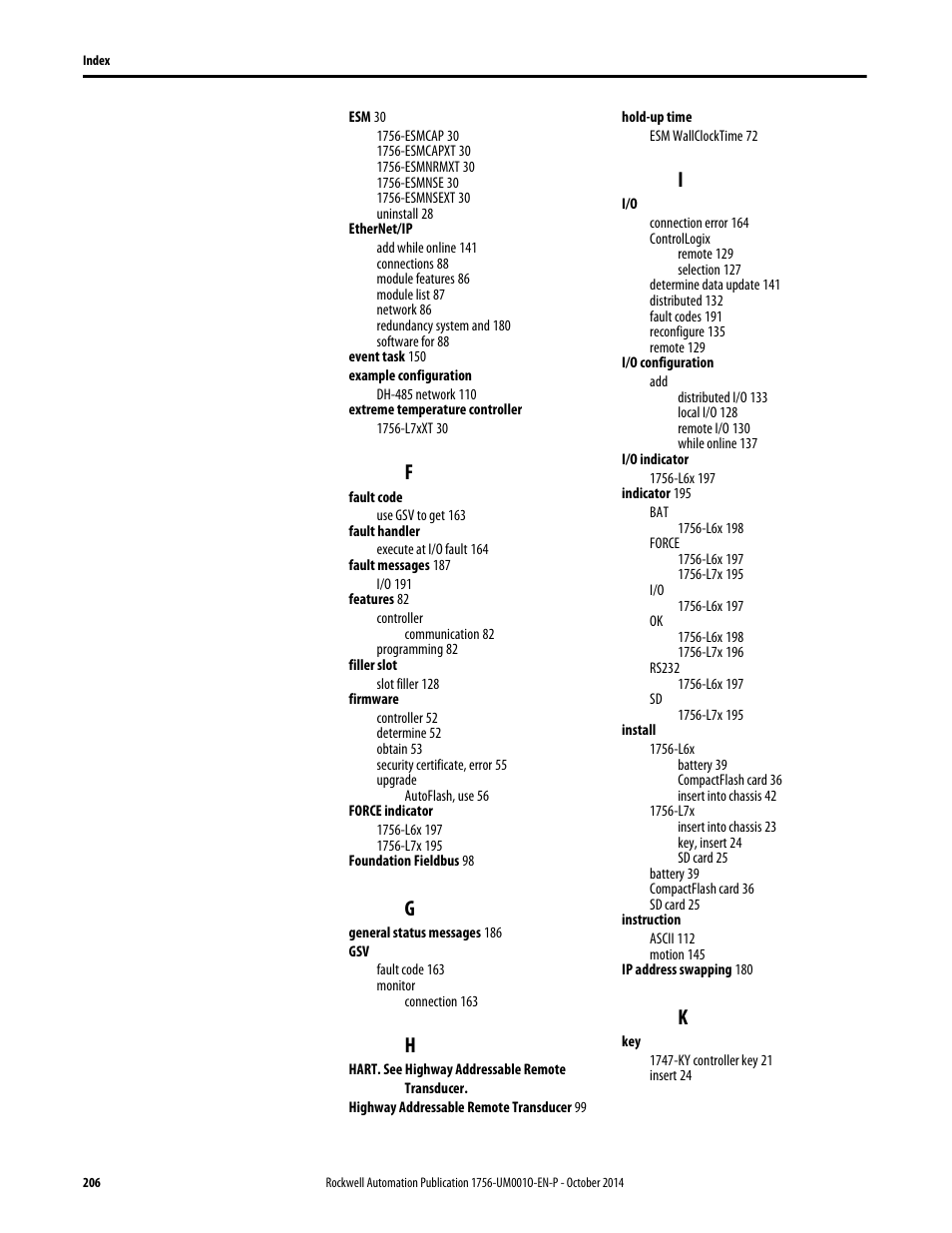 Rockwell Automation 1756-L6x_L7x ControlLogix System User Manual User Manual | Page 206 / 212