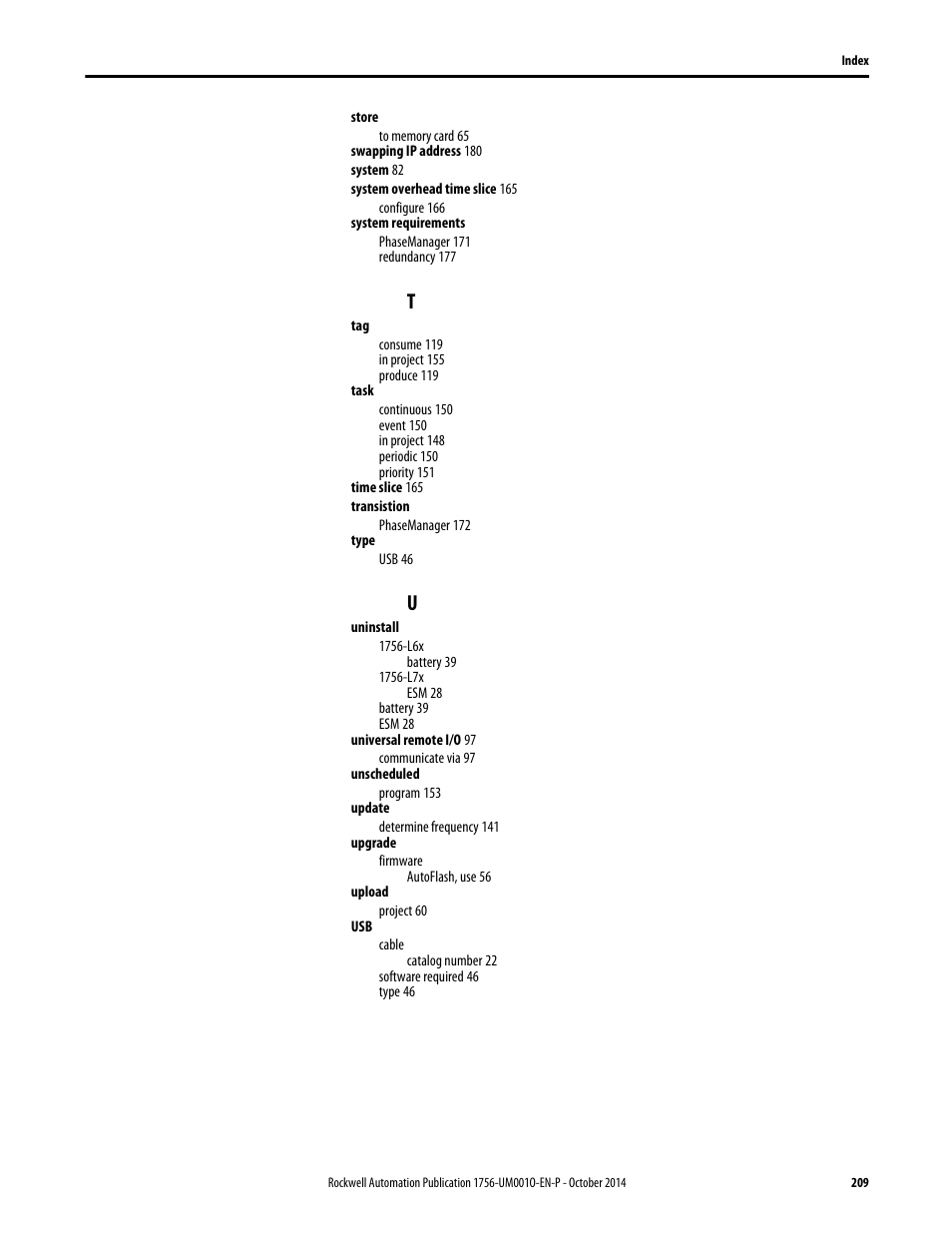 Rockwell Automation 1756-L6x_L7x ControlLogix System User Manual User Manual | Page 209 / 212