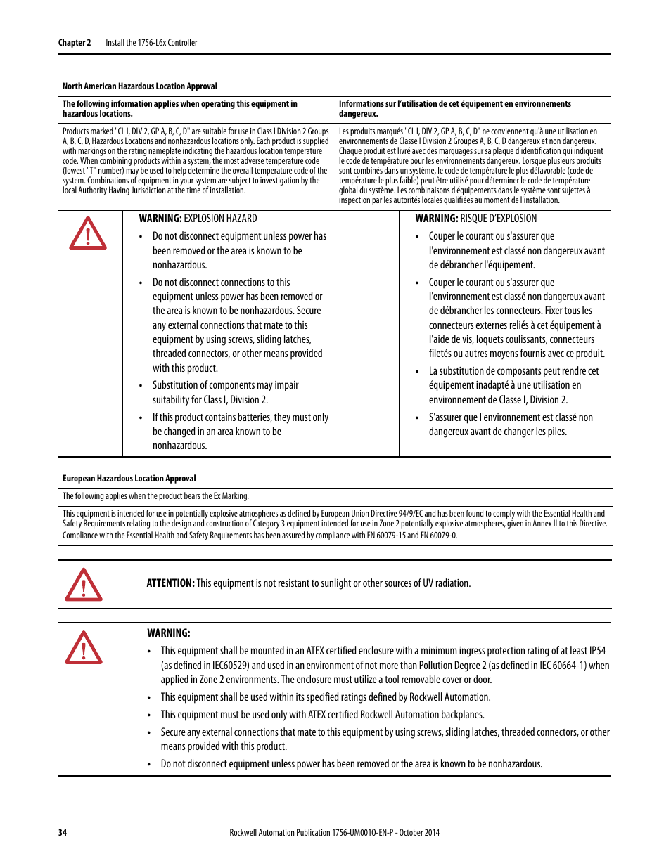 Rockwell Automation 1756-L6x_L7x ControlLogix System User Manual User Manual | Page 34 / 212