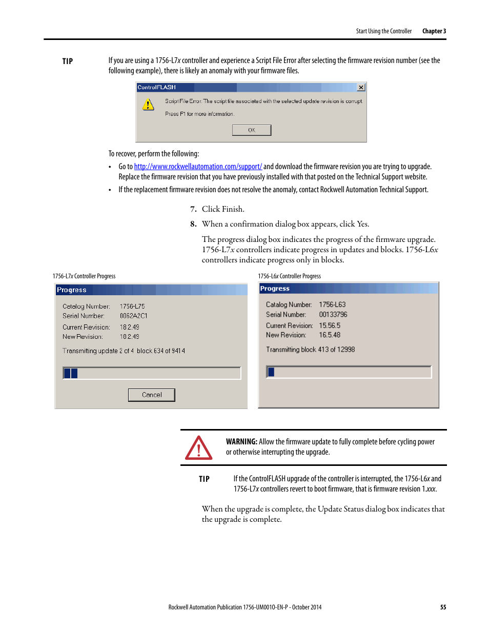 Rockwell Automation 1756-L6x_L7x ControlLogix System User Manual User Manual | Page 55 / 212