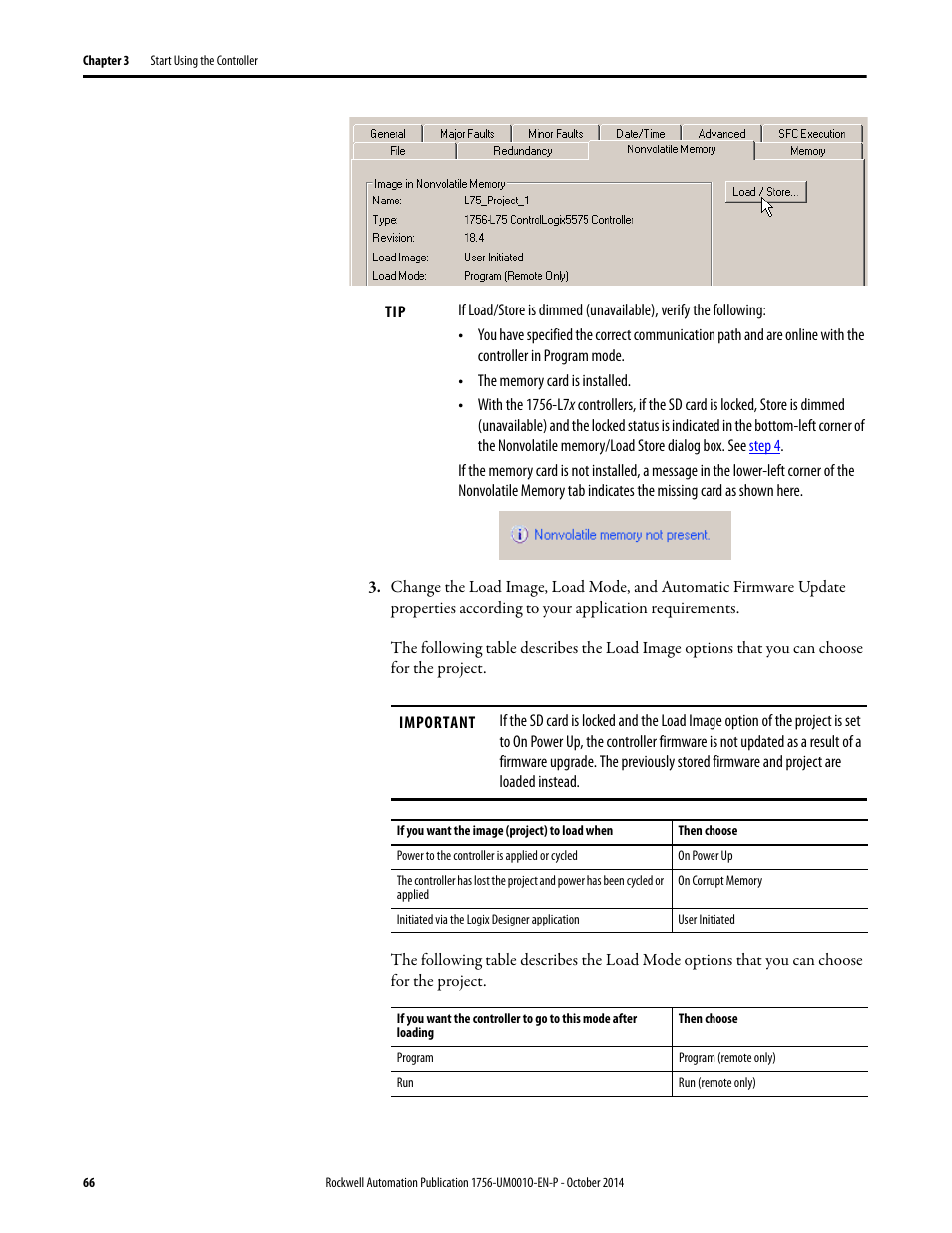 Rockwell Automation 1756-L6x_L7x ControlLogix System User Manual User Manual | Page 66 / 212