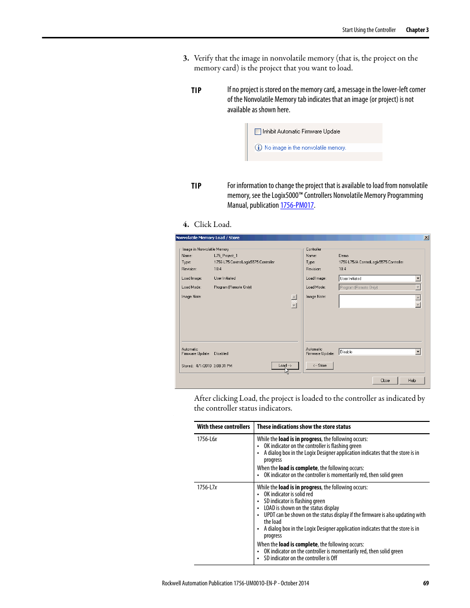 Rockwell Automation 1756-L6x_L7x ControlLogix System User Manual User Manual | Page 69 / 212