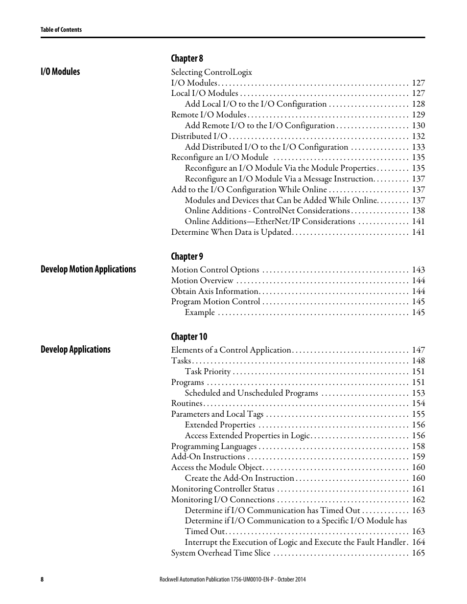 Rockwell Automation 1756-L6x_L7x ControlLogix System User Manual User Manual | Page 8 / 212