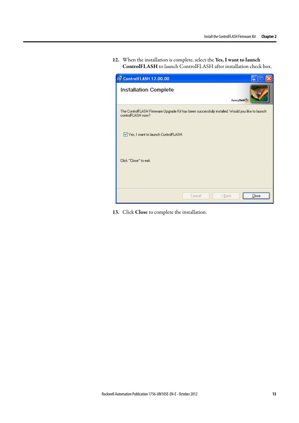 Rockwell Automation ControlFLASH Firmware Upgrade Kit User Manual User Manual | Page 13 / 50