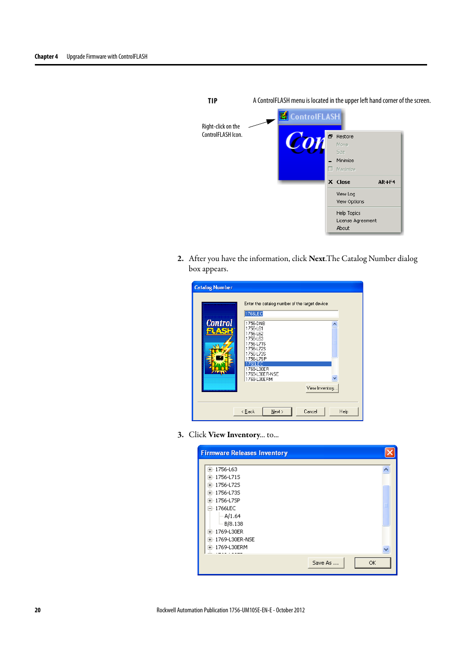 Rockwell Automation ControlFLASH Firmware Upgrade Kit User Manual User Manual | Page 20 / 50