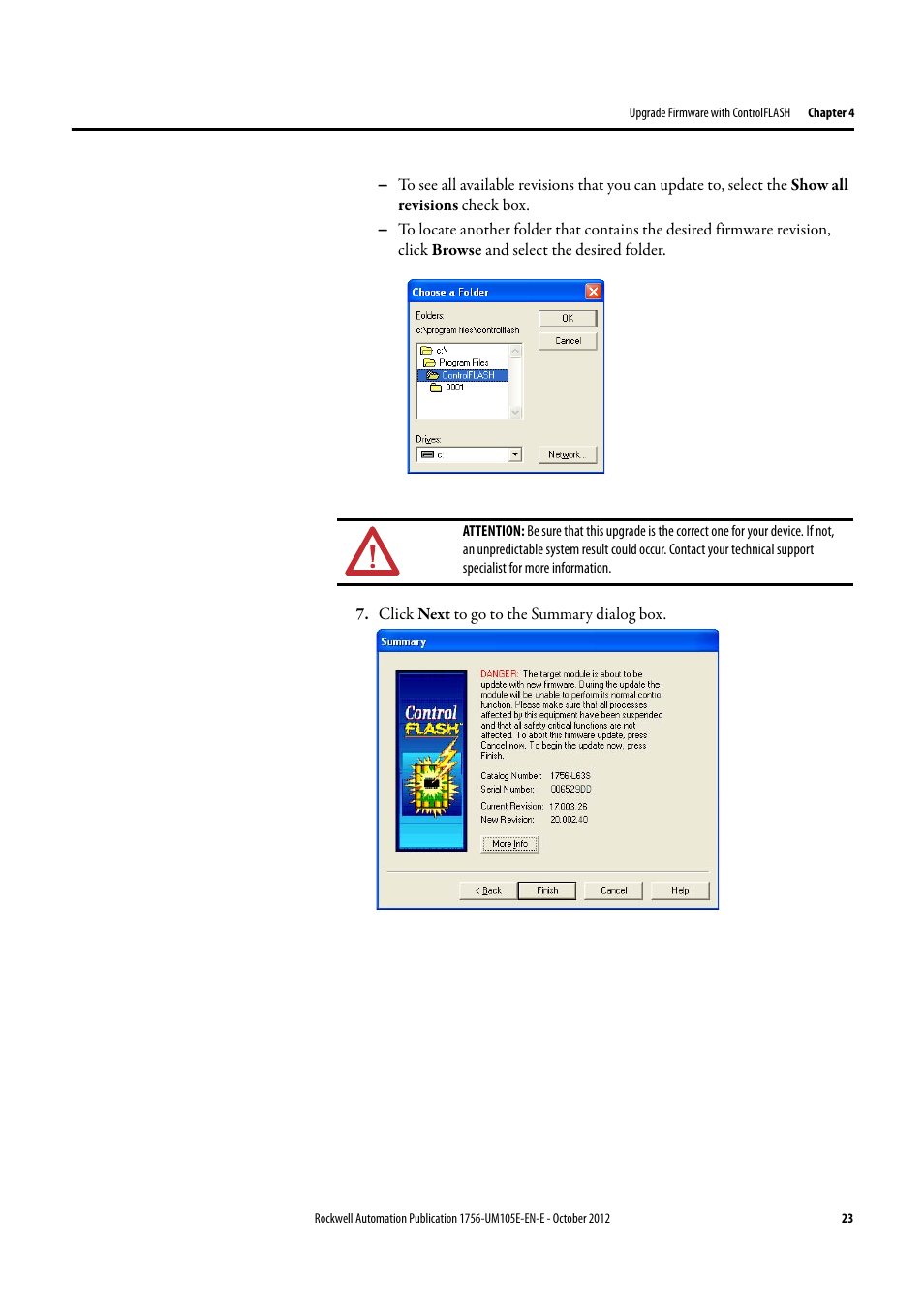 Rockwell Automation ControlFLASH Firmware Upgrade Kit User Manual User Manual | Page 23 / 50