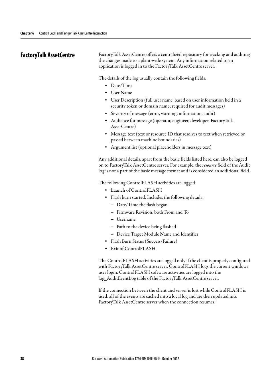 Factorytalk assetcentre | Rockwell Automation ControlFLASH Firmware Upgrade Kit User Manual User Manual | Page 38 / 50