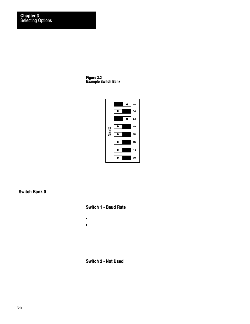 Switch bank 0 | Rockwell Automation 1771-DCM USER MANUAL 1771-DCM User Manual | Page 10 / 54