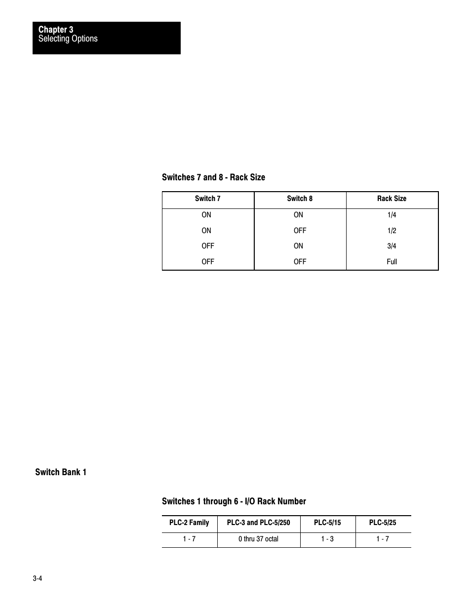 Switch bank 1 | Rockwell Automation 1771-DCM USER MANUAL 1771-DCM User Manual | Page 12 / 54