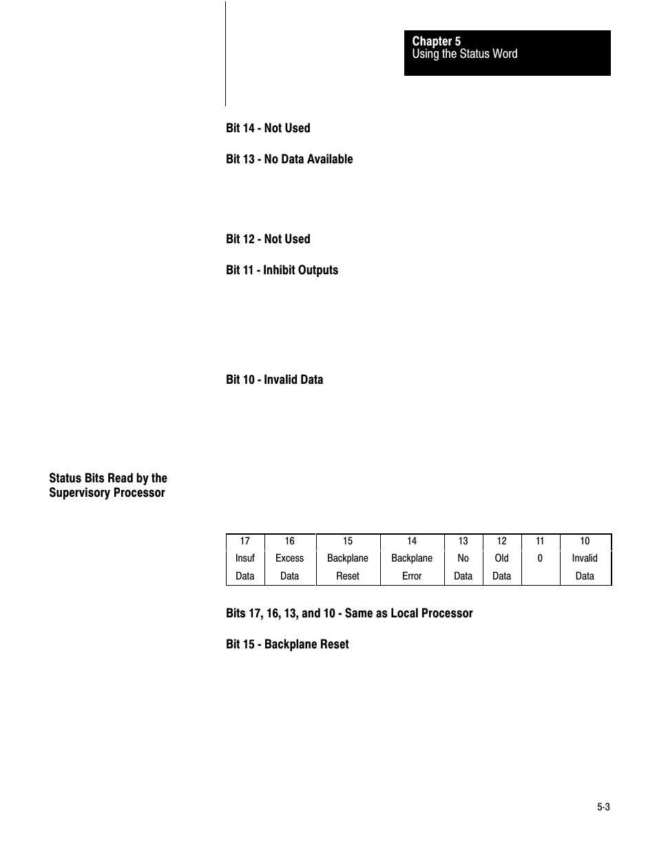 Status bits read | Rockwell Automation 1771-DCM USER MANUAL 1771-DCM User Manual | Page 20 / 54