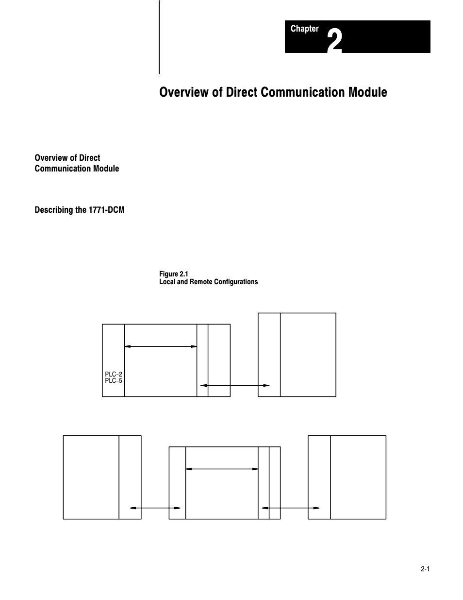 2 - overview of direct communication, Overview, Describing the 1771 dcm | Overview of direct communication module | Rockwell Automation 1771-DCM USER MANUAL 1771-DCM User Manual | Page 6 / 54