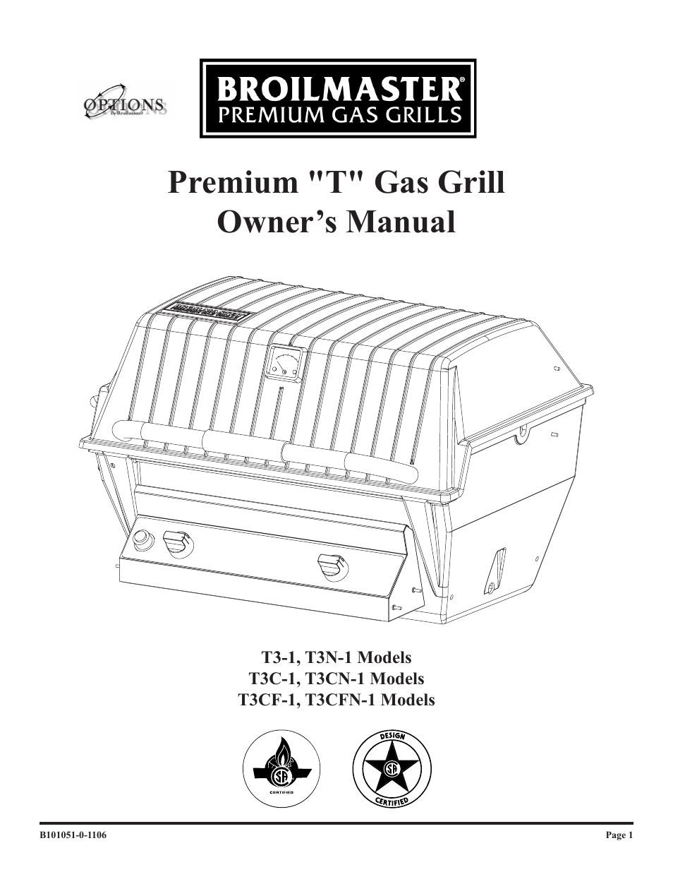 Broilmaster T3N-1 T3C-1 User Manual | 24 pages