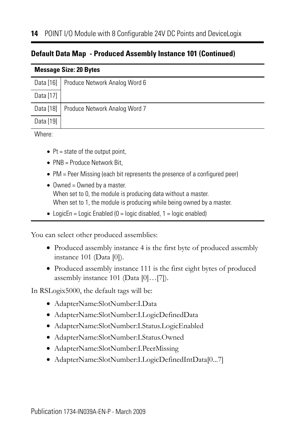 Rockwell Automation 1734-8CFGDLX POINT I/O Module with 8 Configurable 24V DC Points and DeviceLogix IN User Manual | Page 14 / 28