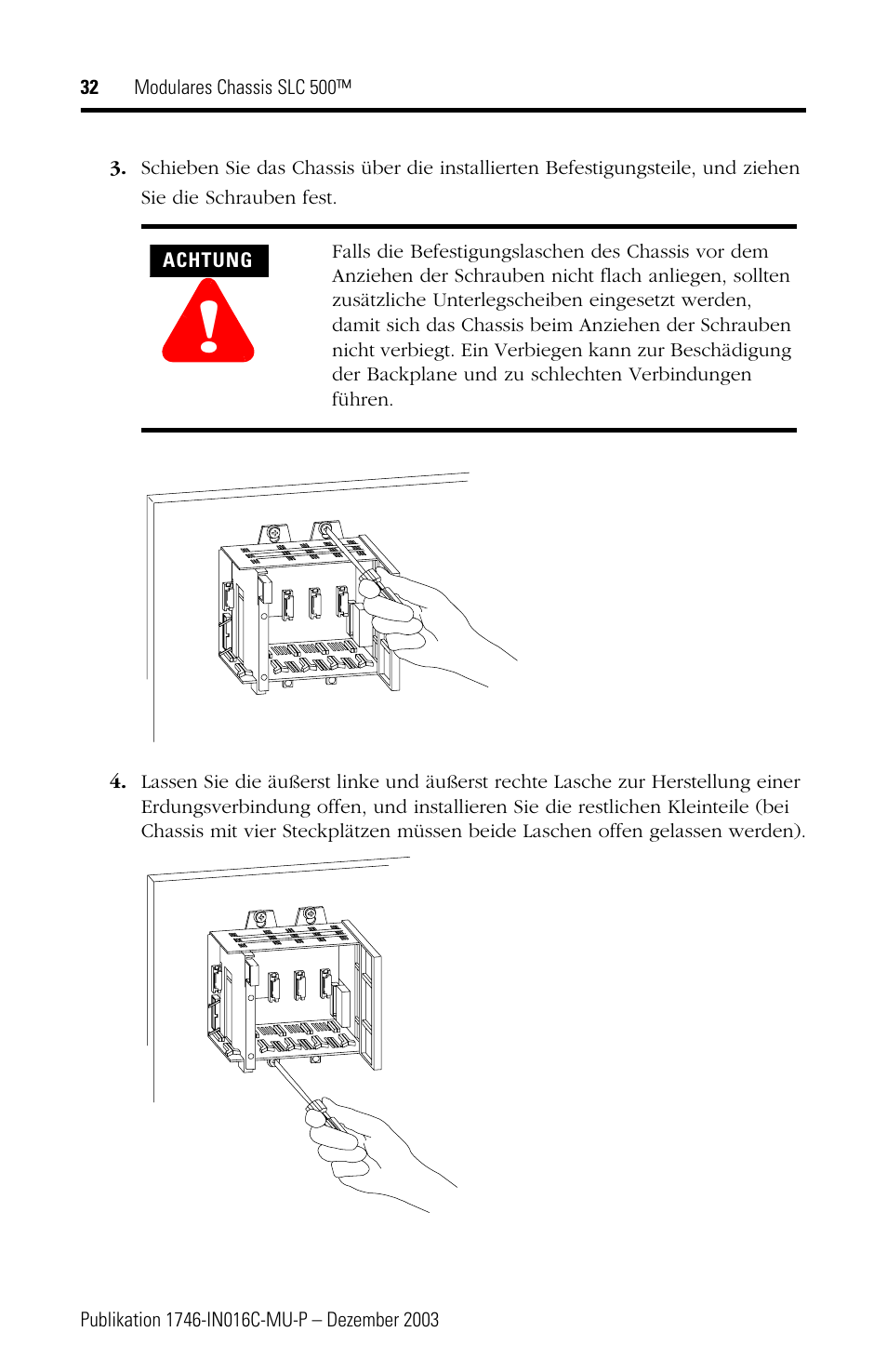 Rockwell Automation 1746-Ax SLC 500 Modular Chassis/ Instructions User Manual | Page 32 / 80