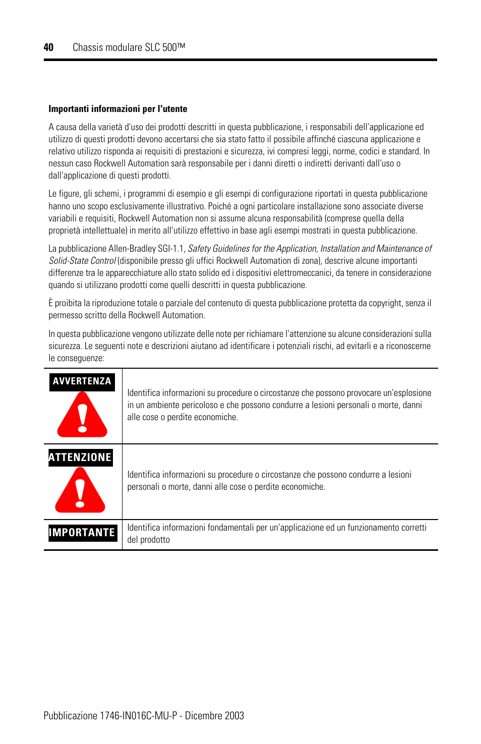 Rockwell Automation 1746-Ax SLC 500 Modular Chassis/ Instructions User Manual | Page 40 / 80