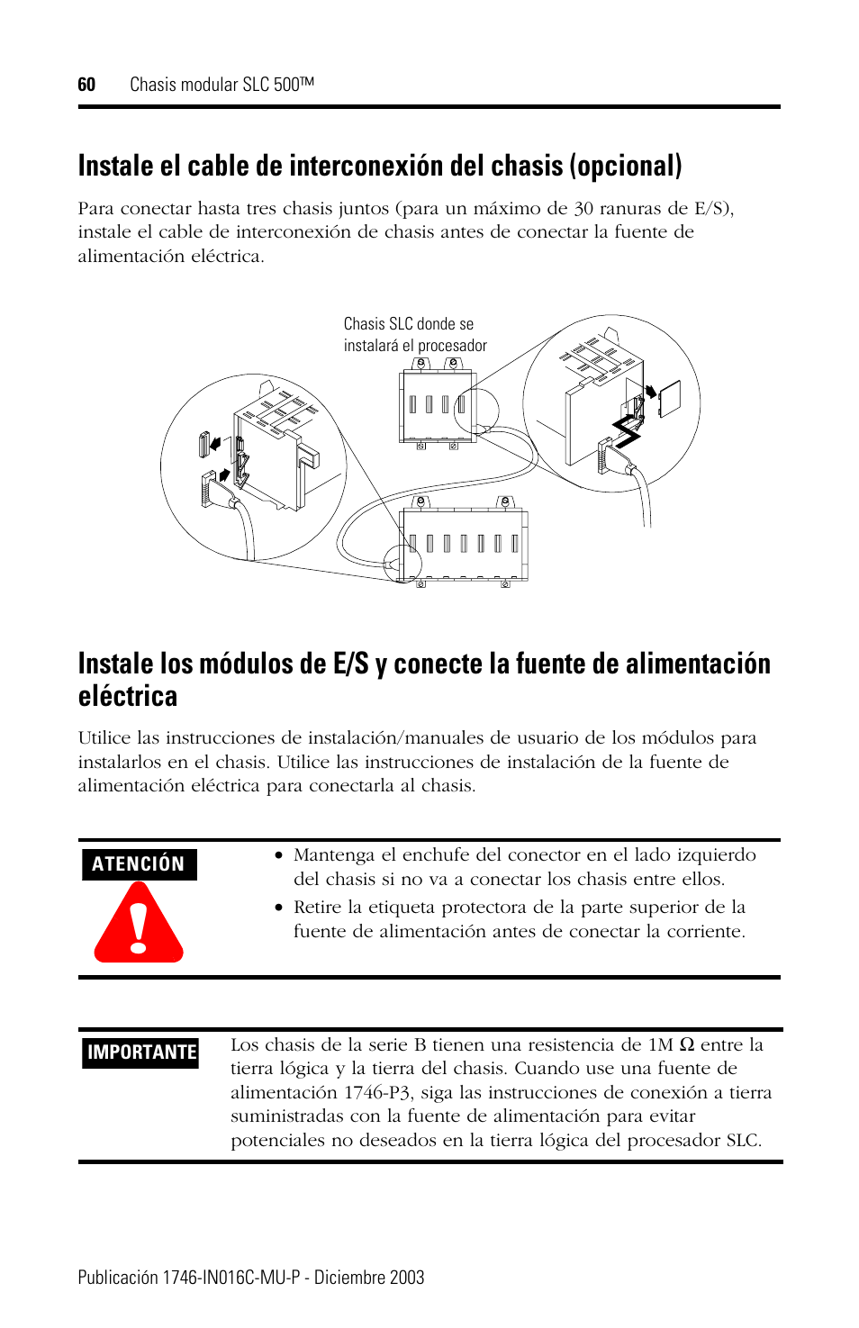 Rockwell Automation 1746-Ax SLC 500 Modular Chassis/ Instructions User Manual | Page 60 / 80